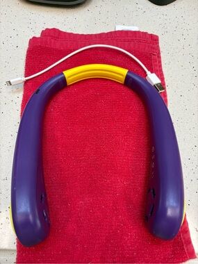 Portable Neck Fan - Purple and Yellow - Unbranded